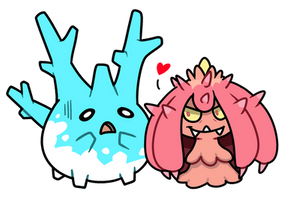 corsola and mareanie