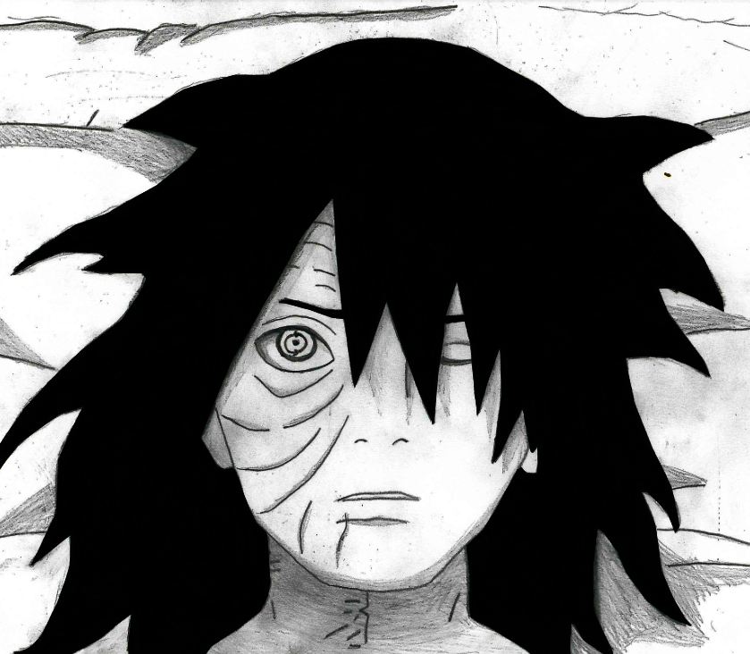 Drawing Anime - Obito Uchiha With Black Dye (@muhaidin)