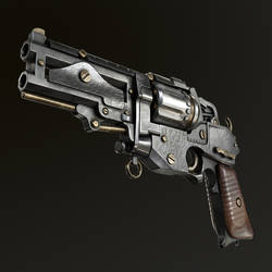 Steampunk heavy revolver