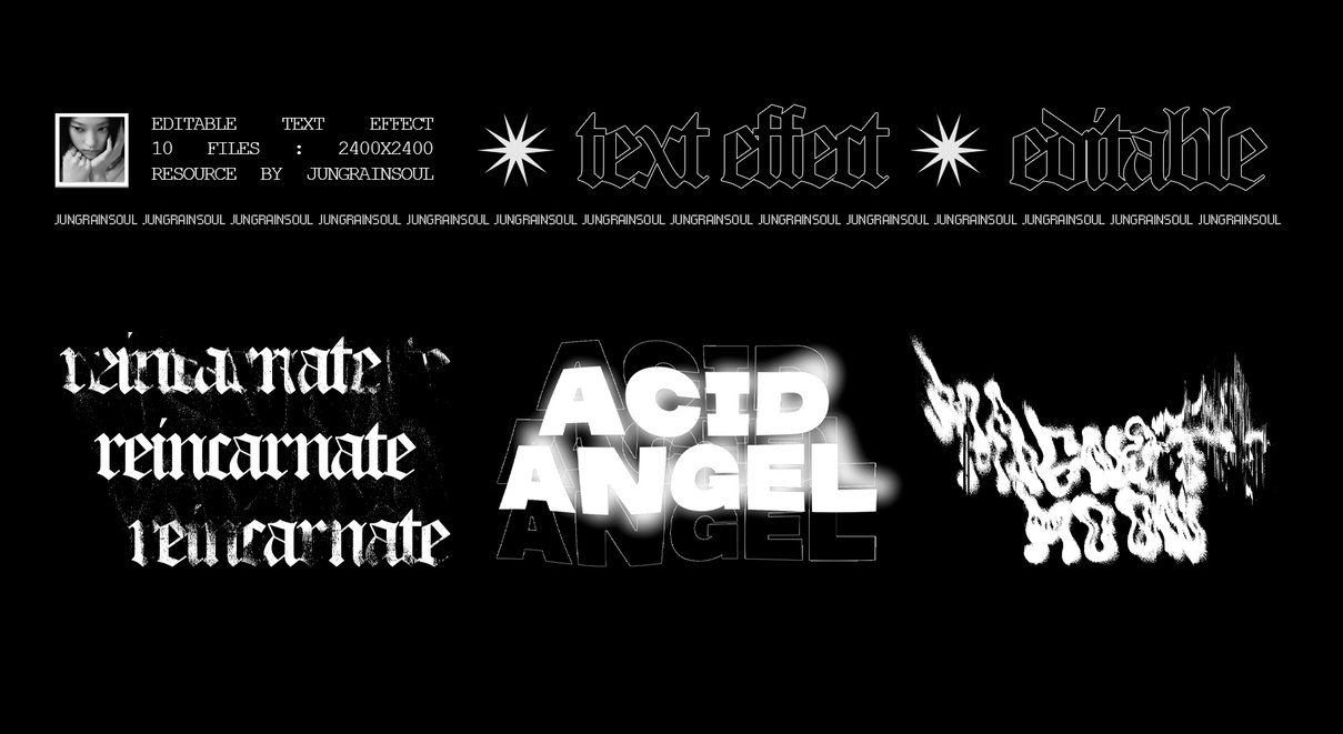 001 EDITABLE TEXT / text effect 'by jungrainsoul by jungrainsoul on ...