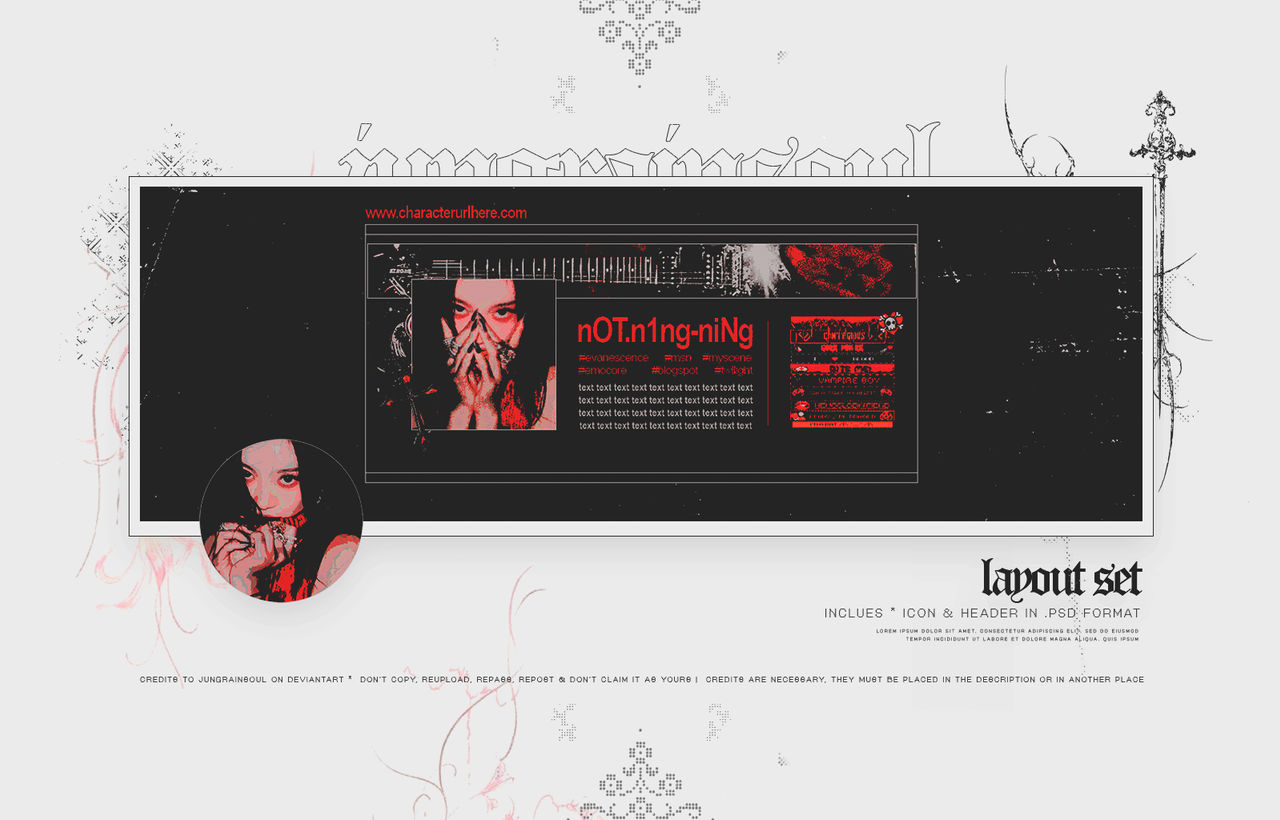 Deviantart Layout 2008 140 : layout set | templates pack * by jungrainsoul on DeviantArt