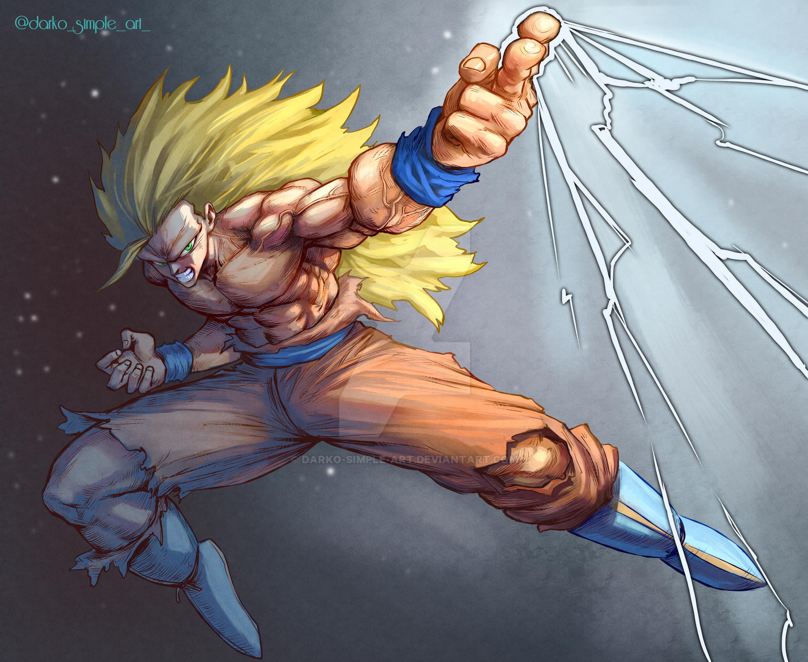 Son Goku SSJ3 by Darko-simple-ART on DeviantArt
