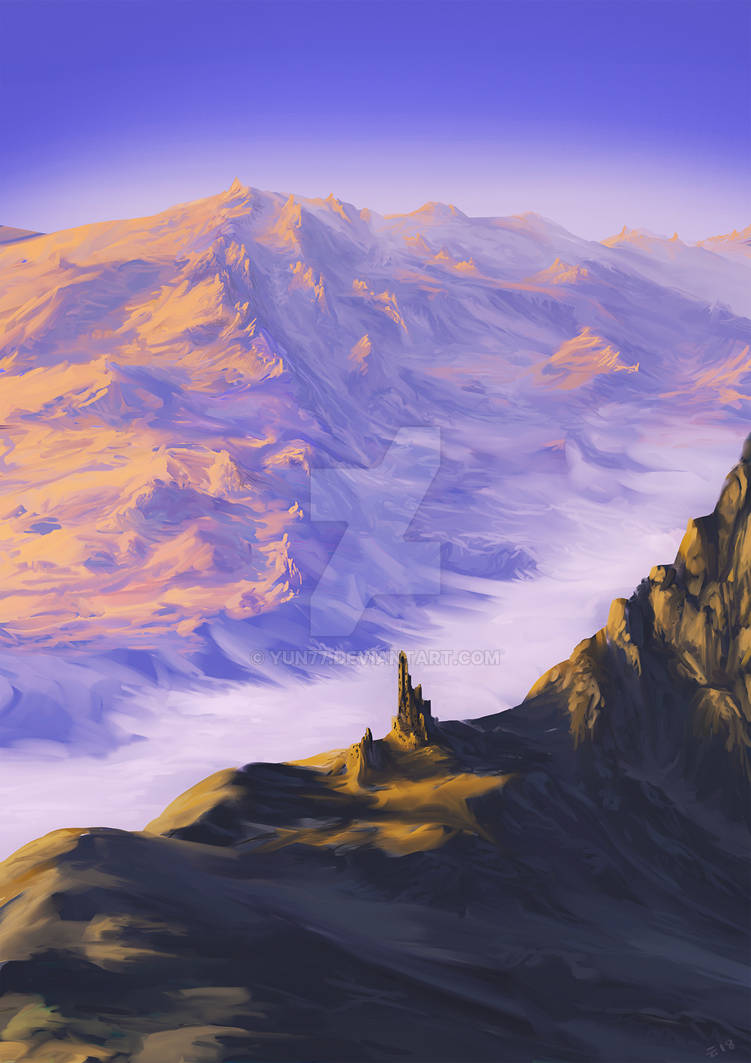 Purple mountain