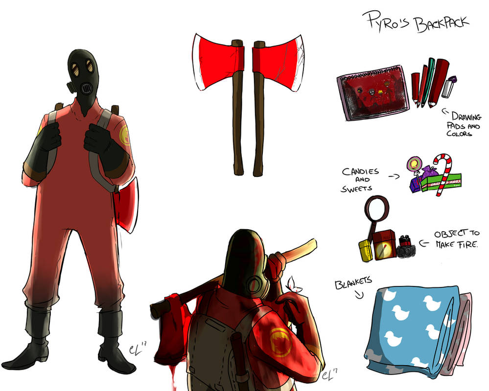 TF2- Forsaken : Pyro studies . by camiluna27 on DeviantArt