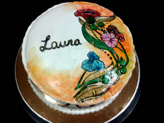 Handpainting cake