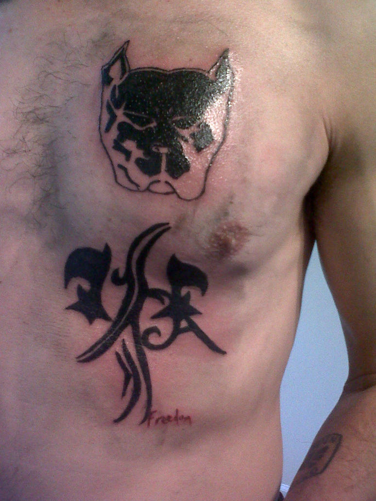 Pitbull Tribal Tattoo by miapow7 on DeviantArt