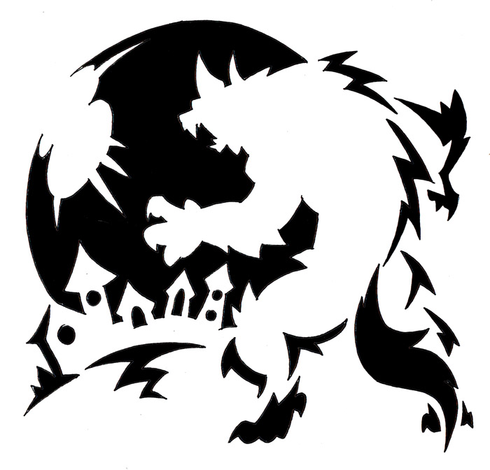 Werewolf carving template