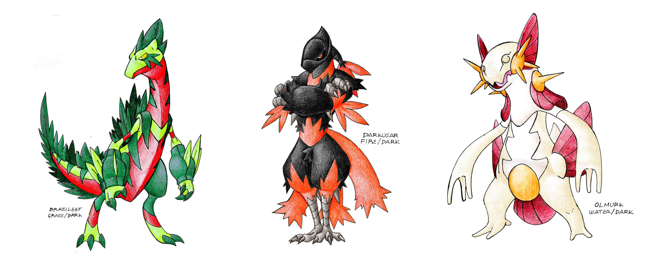 The Dark Starters Gen 3 (SOLD) by Darksilvania on DeviantArt