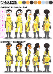 Millie Barr Modelsheet (Out Of Date Design) by GreyOfPTA