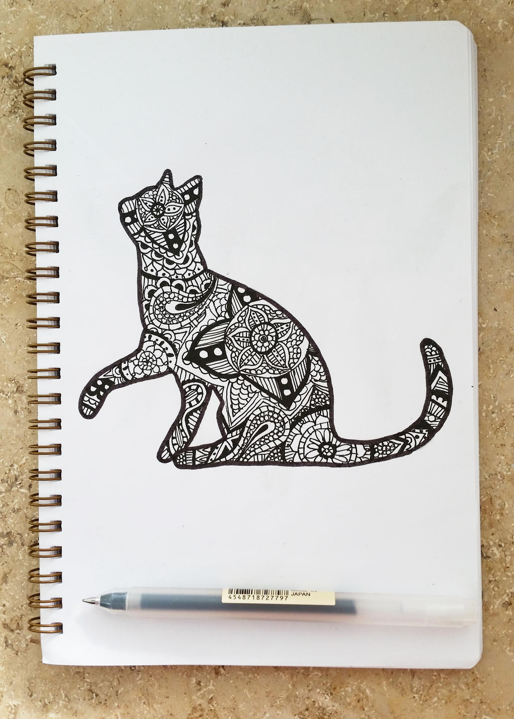 Inktober - Mandala Cat