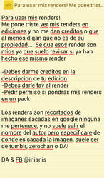 Por favor leanlo! Para usar mis renders!