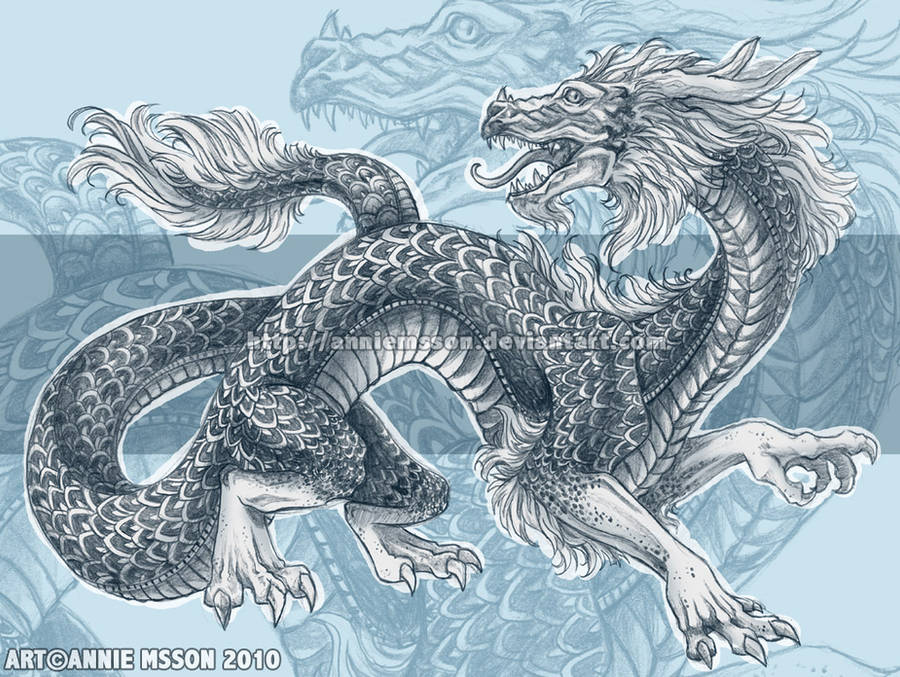 Dragon sketch by AnnieMsson
