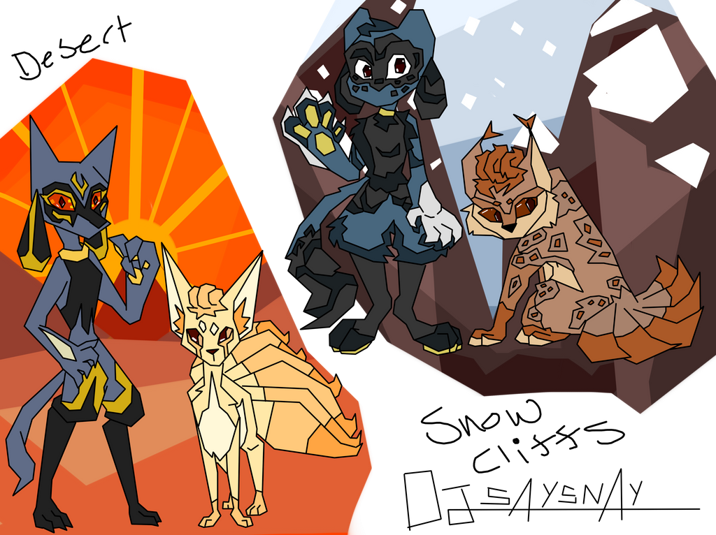 Riolu And Vulpix variants by DJ-sAYSNAY on DeviantArt