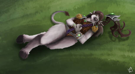 Commission - Female  tauren  pinup