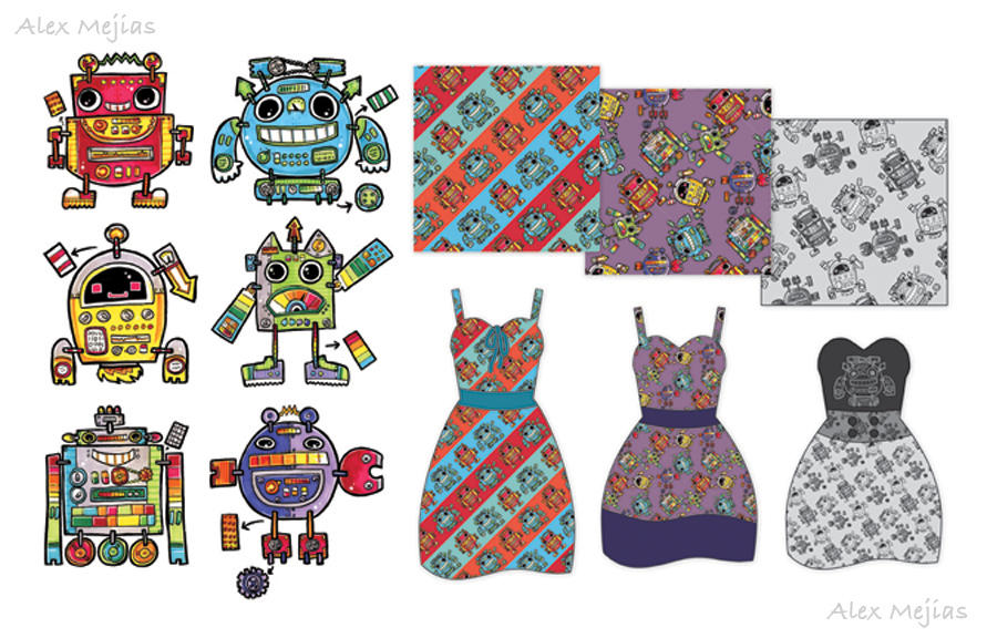 Collection Patterns Robot Pattern - Robots by SaltyMoose on DeviantArt