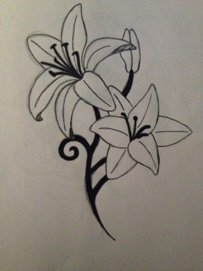 Lily tattoo design by StreetYouthRage on DeviantArt