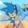 Sonic vs Rainbowdash