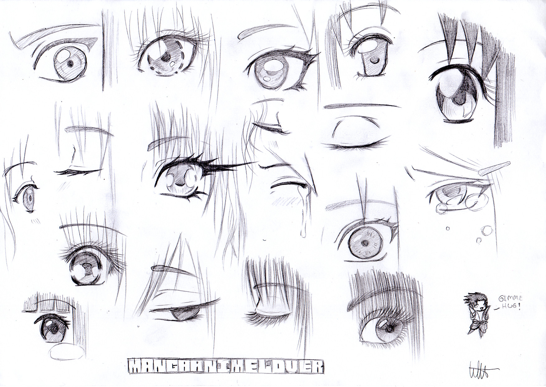 Manga eyes - Sketch