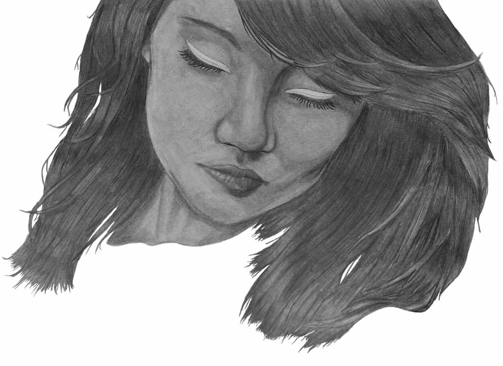 Lotus - Pencil Portrait