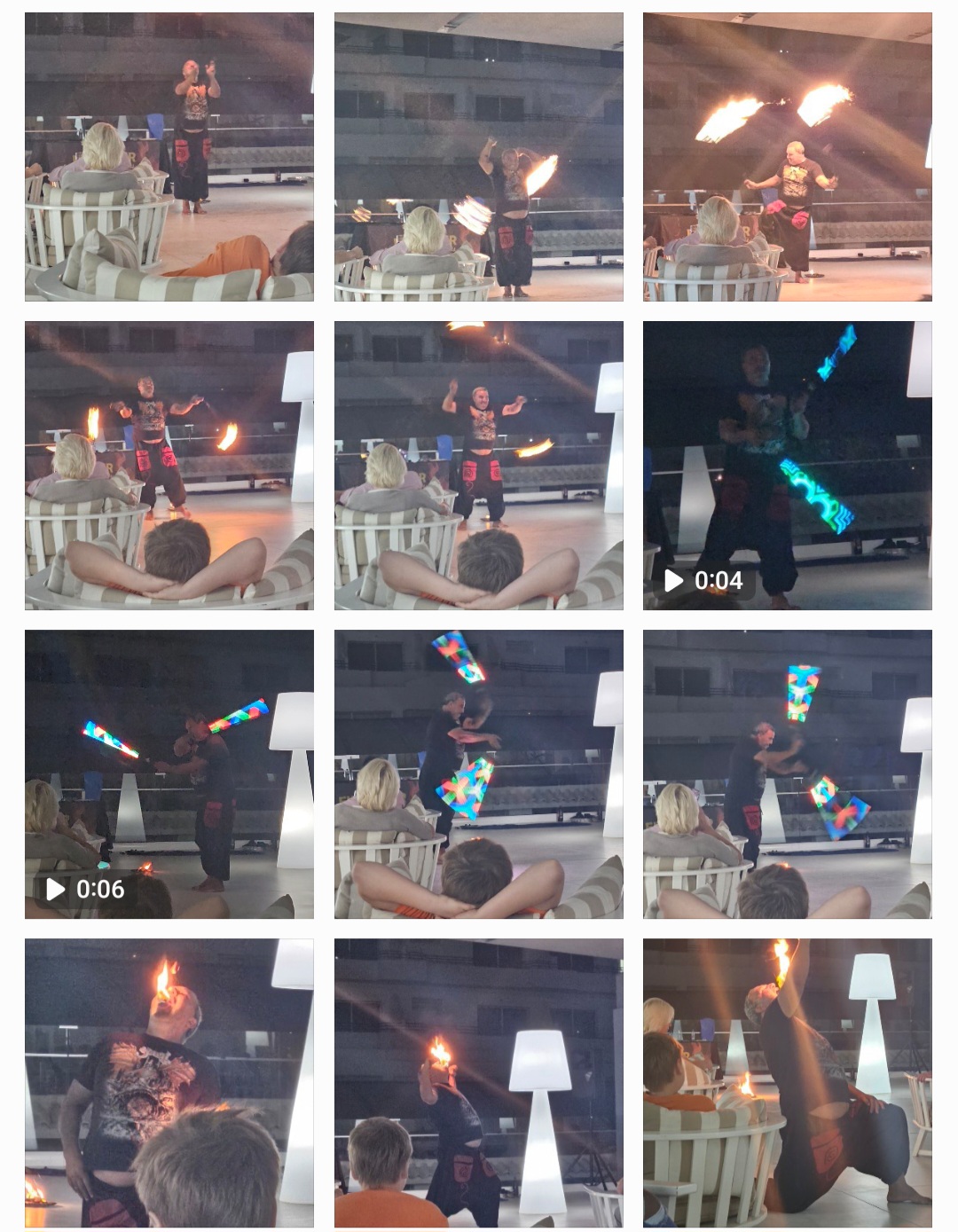The fire show on my holiday