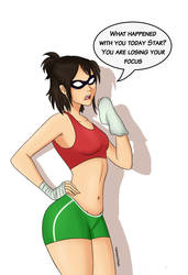 Robin - Rule 63 - Gym Outfit by TheMightFenek