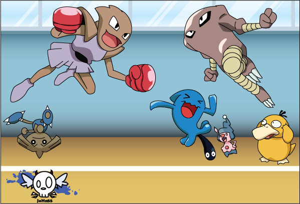 Hitmonlee VS Hitmonchan by John55 on DeviantArt