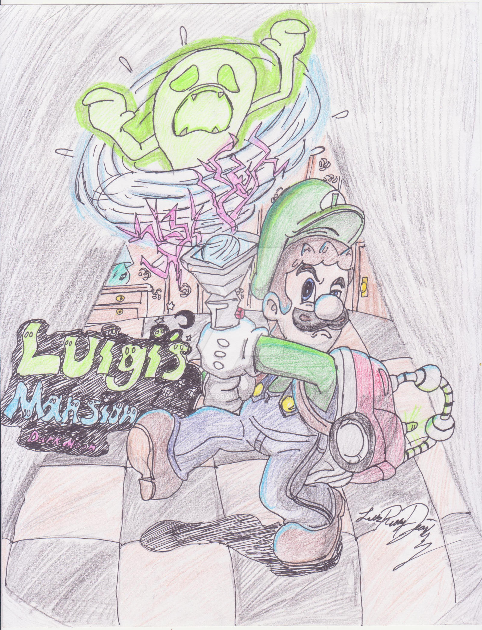 How To Draw Luigis Mansion Dark Moon