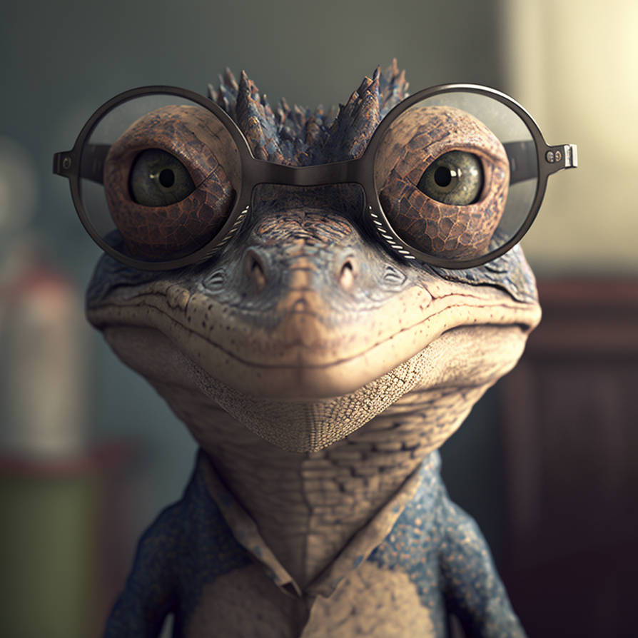 Lizard Android Humanoid Glasses Realistic by marta9g6 on DeviantArt