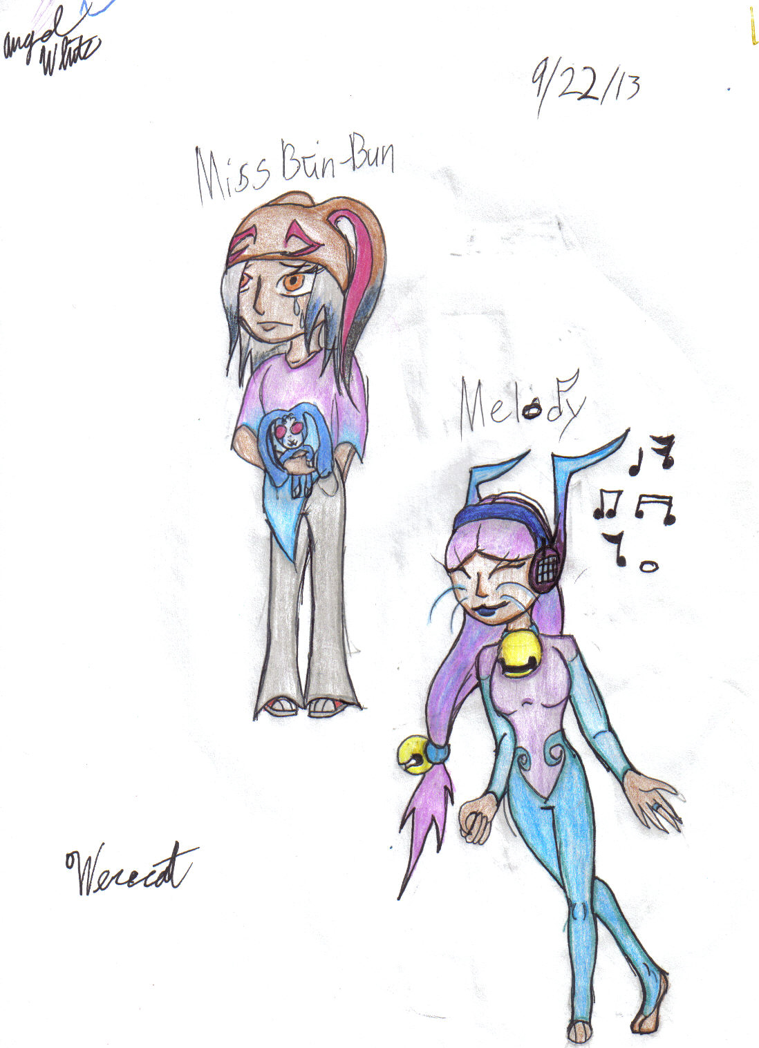 Melody and Mis BunBun: humanized