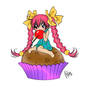 colored cupcake