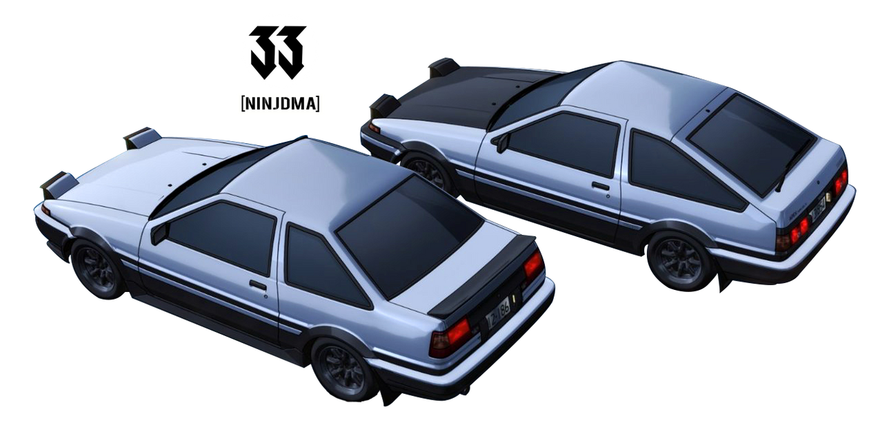 Initial D 86 Combo render by Ninjdma on DeviantArt