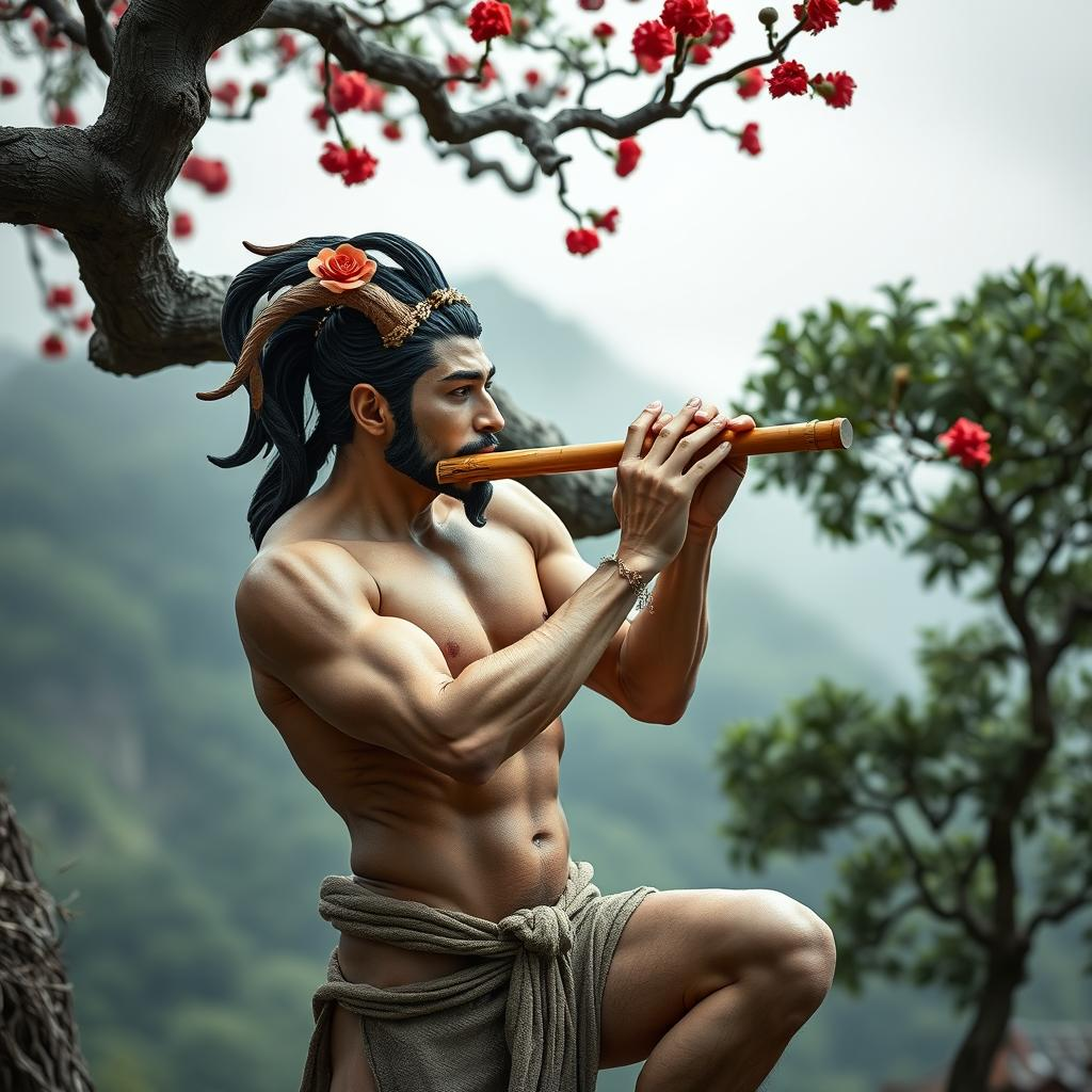 Faun and flute