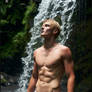 Guy at waterfall