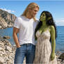 Human guy and orc lady