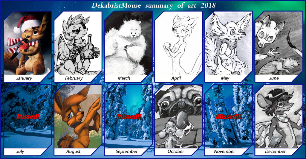 Summary of art 2018 by DekabristMouse