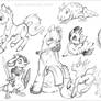 Pony sketches + few creatures