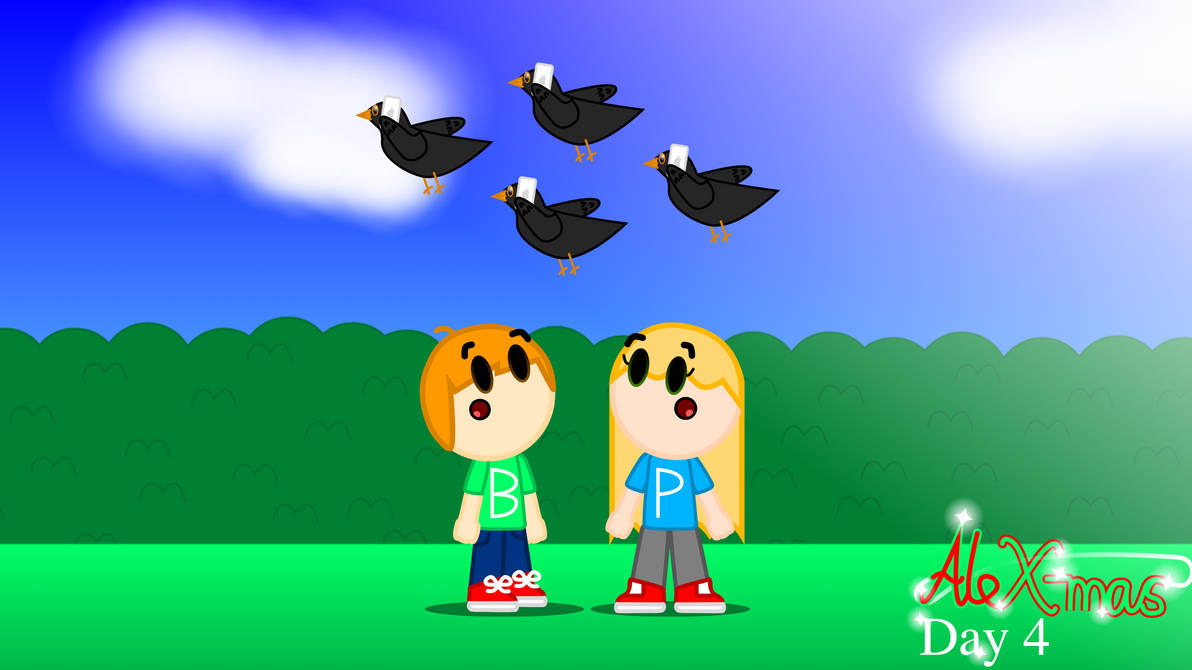 AleX-mas Day 4/12: 4 Birds Calling by AlexHfromScratch2 on DeviantArt
