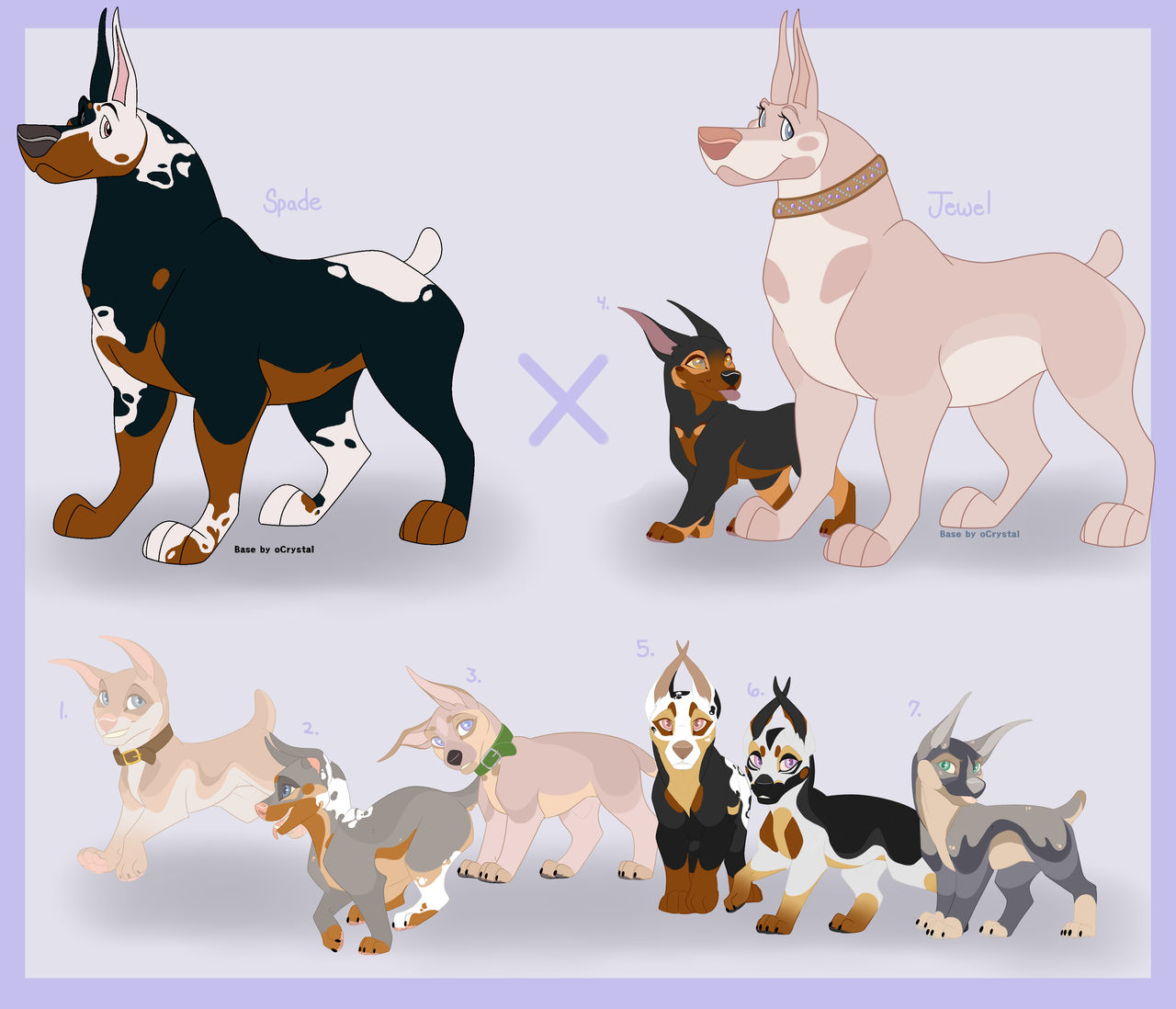 First Litter - Jewel x Spade by NakamuraShadowFang on DeviantArt