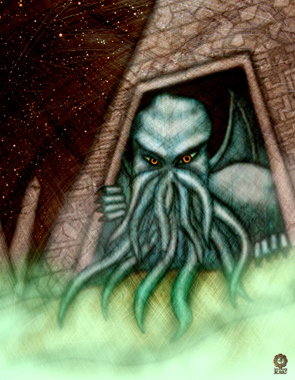 Cthulhu Rising from Ryleh