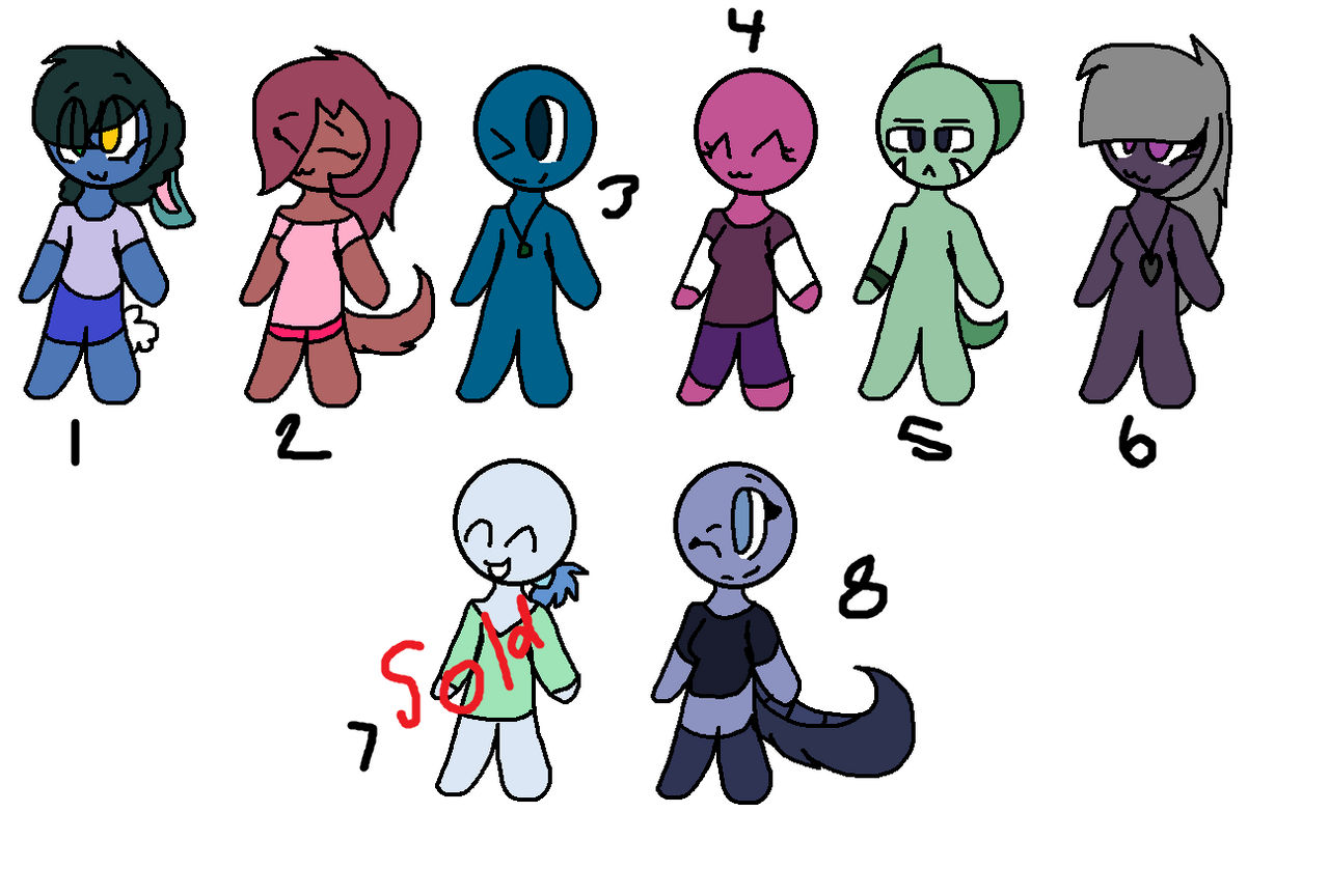 Chibi stickman adoptables by FluffriousCorgi on DeviantArt