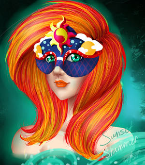 Humanized Sunset Shimmer Portrait