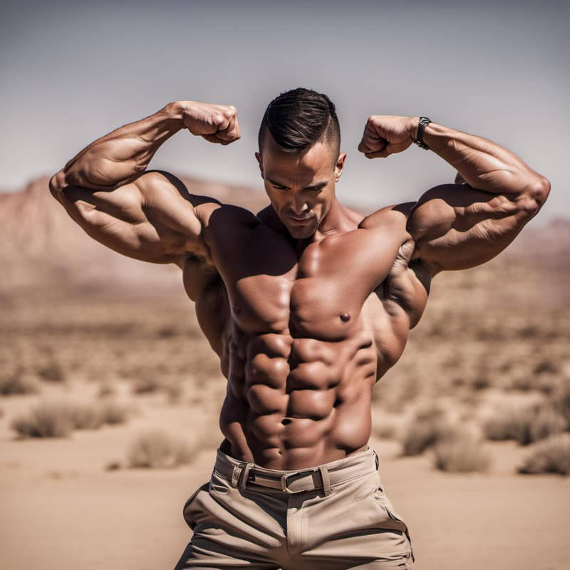 Bodybuilder in the Desert by saline84 on DeviantArt