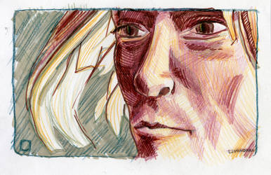 Elfins Face in pen and pencil by linandara