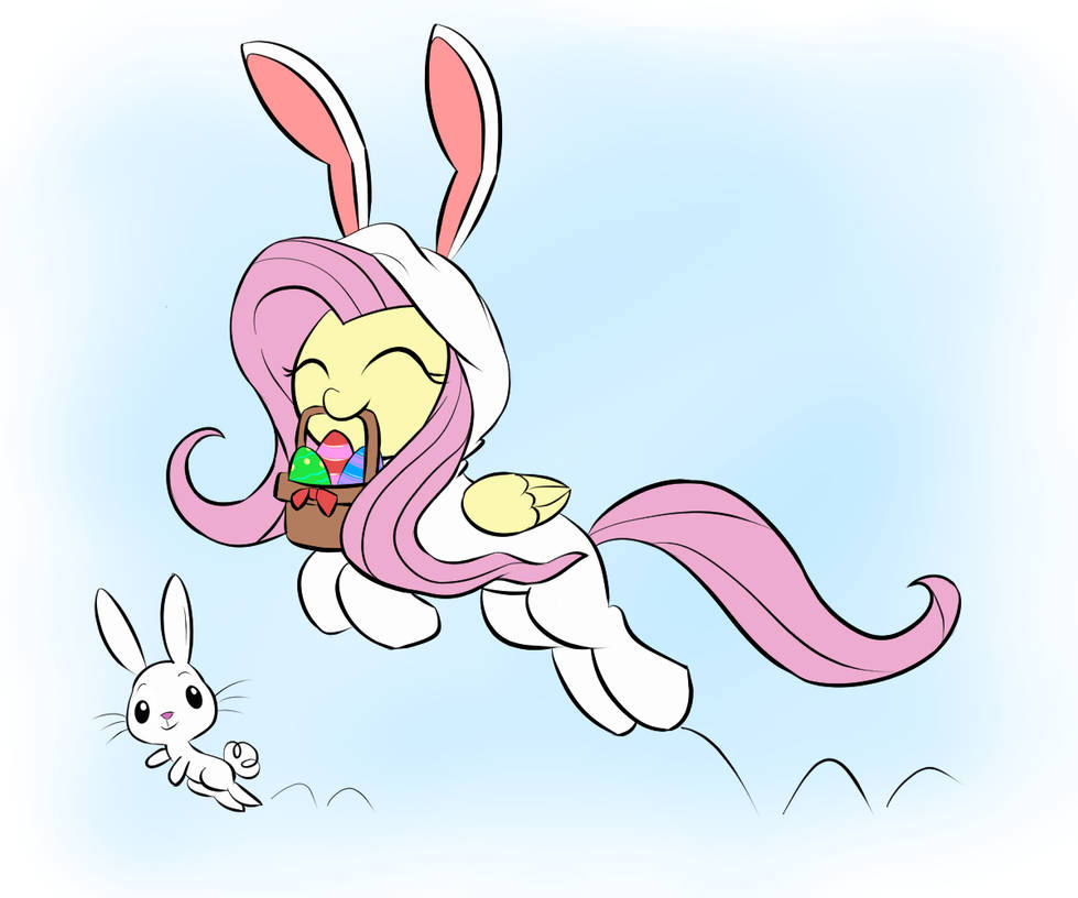 Fluttershy the Easter Bunny by Mew-Me on DeviantArt