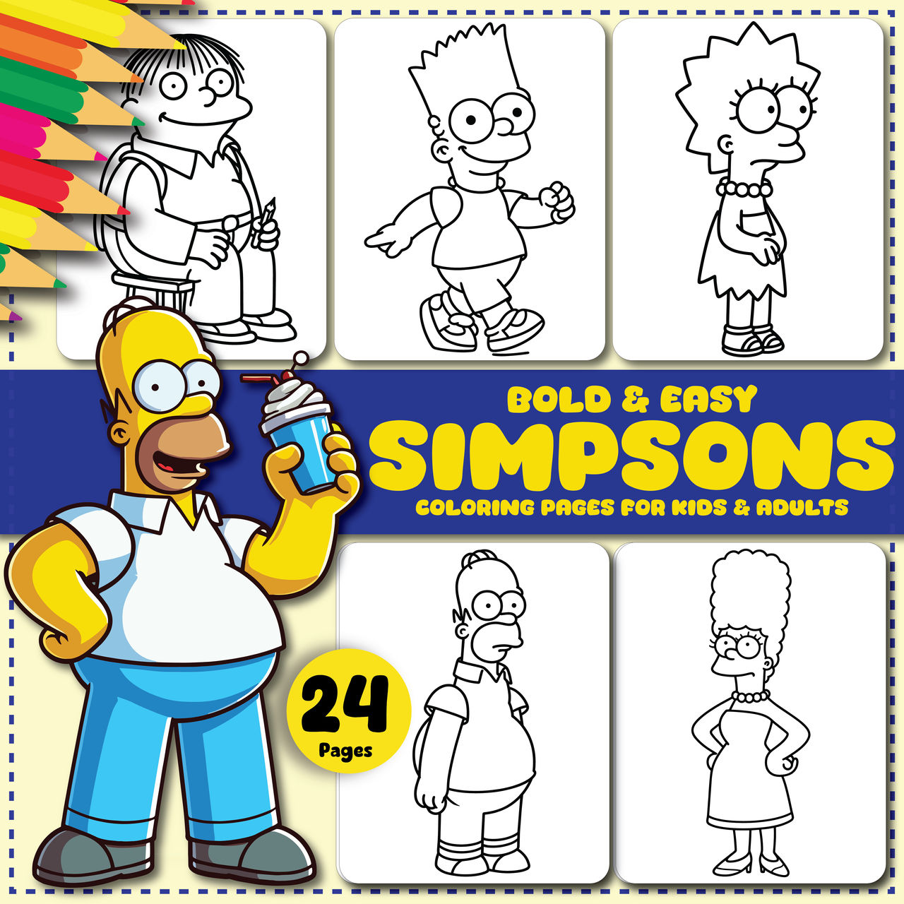 Simpson Colouring Book