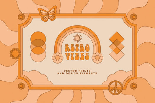 Retro vibes   vector design elements