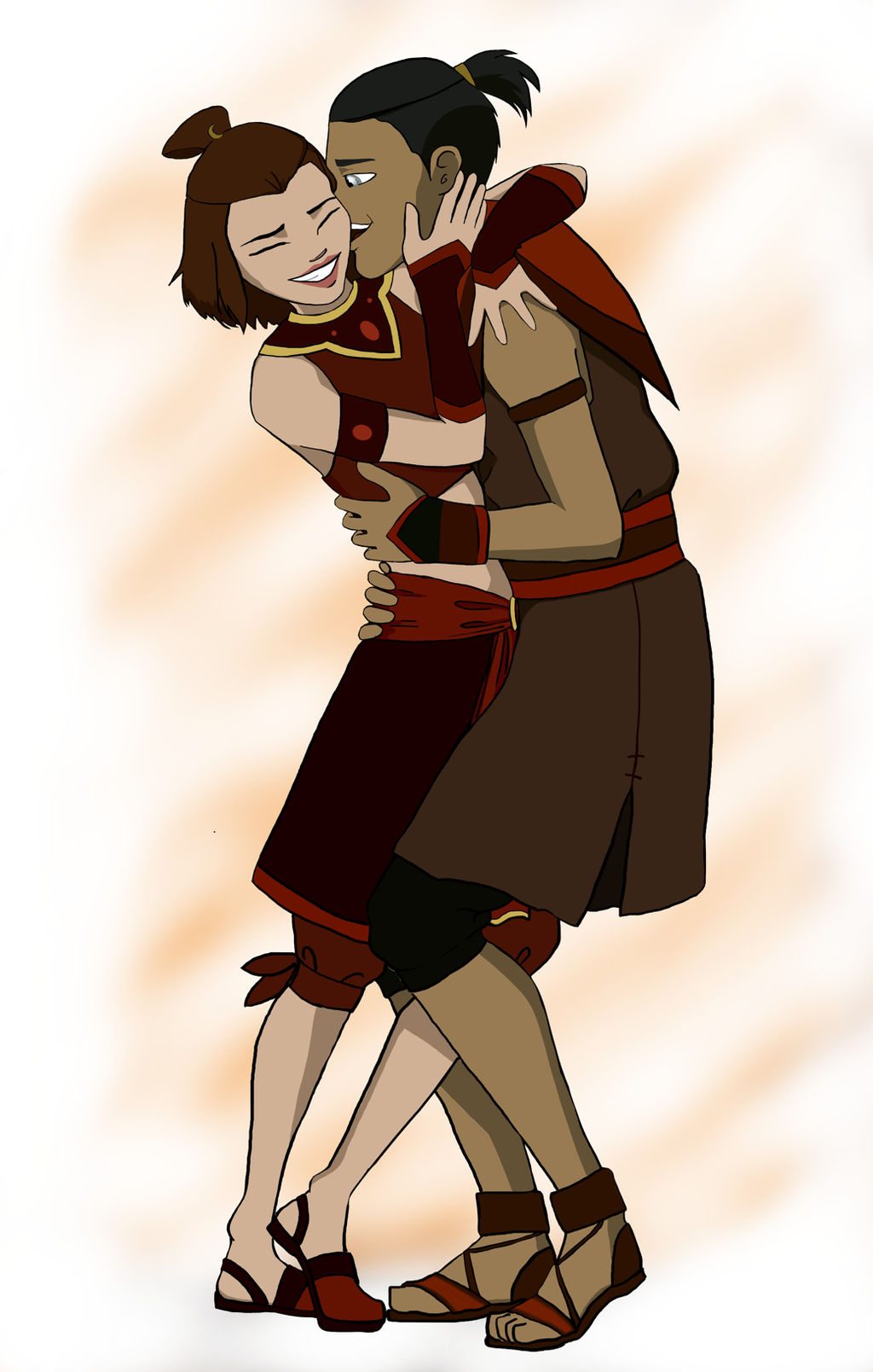 Sokka and Suki by Aubreygiraffe on DeviantArt