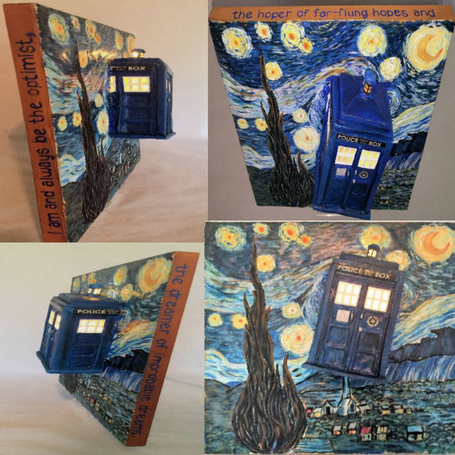 Tardis Collage Starry Night TARDIS collage by PrimitiveWitchery on DeviantArt