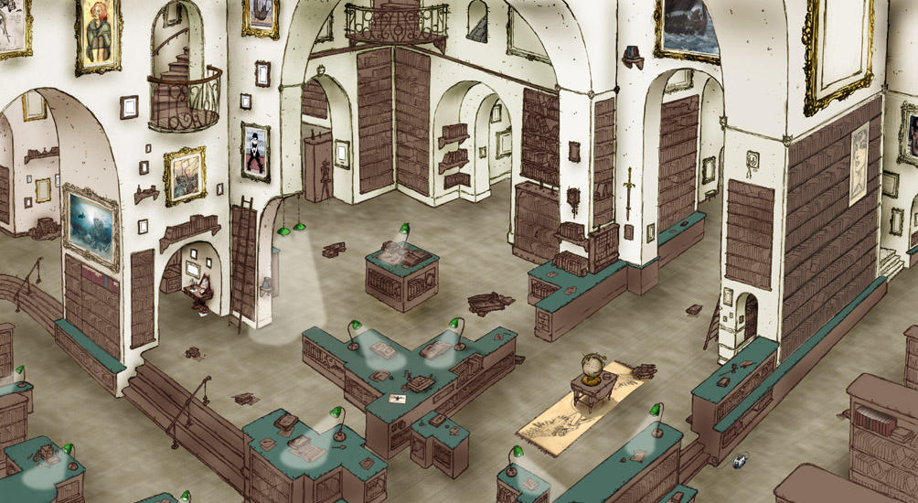 The Library - colour version by hesir on DeviantArt