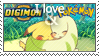 Love Digimon and Pokemon Stamp